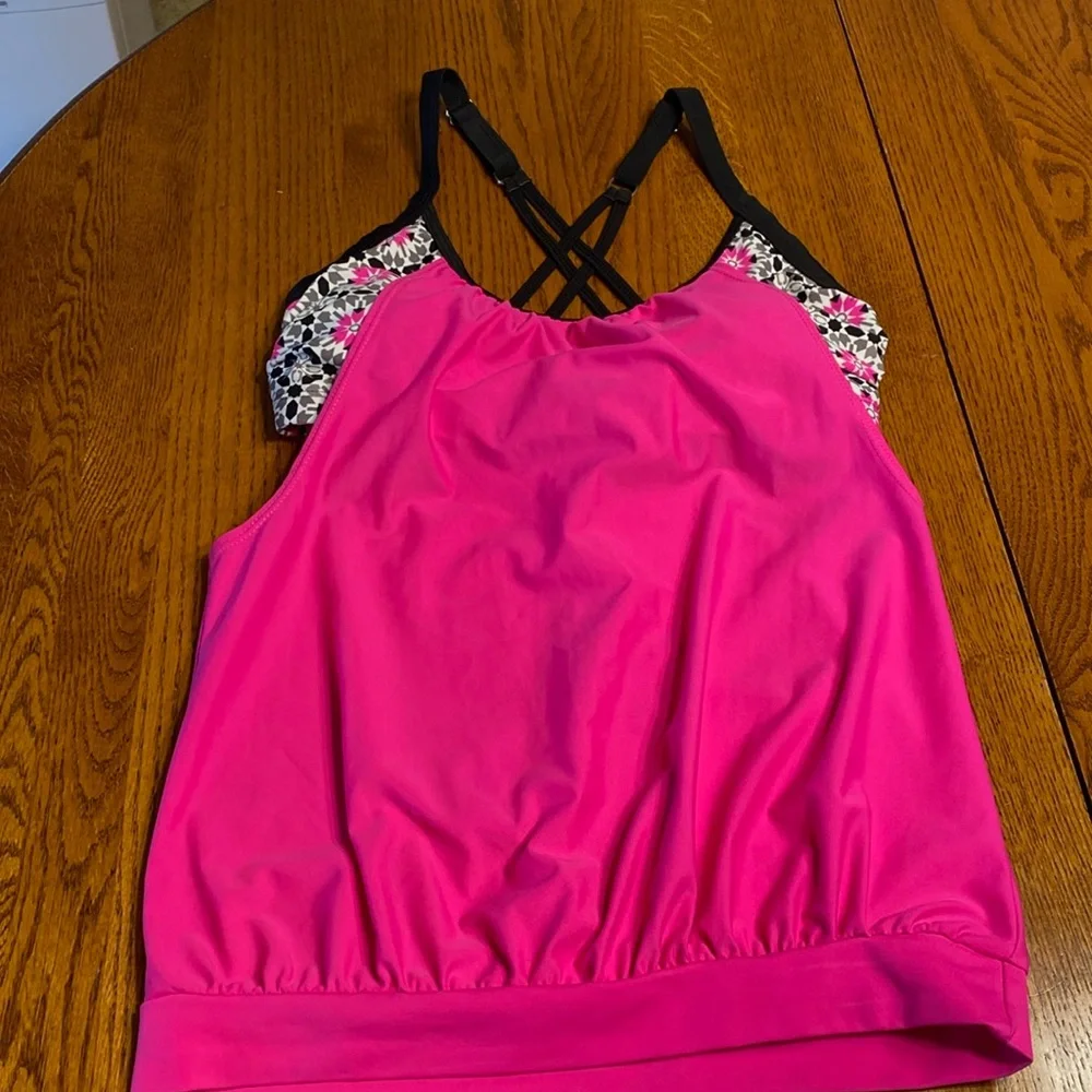 Tankini Top Padded Bra Size Medium Multiple Colors